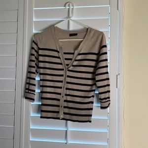 Size Medium Lyn Striped Cardigan Sweater Top